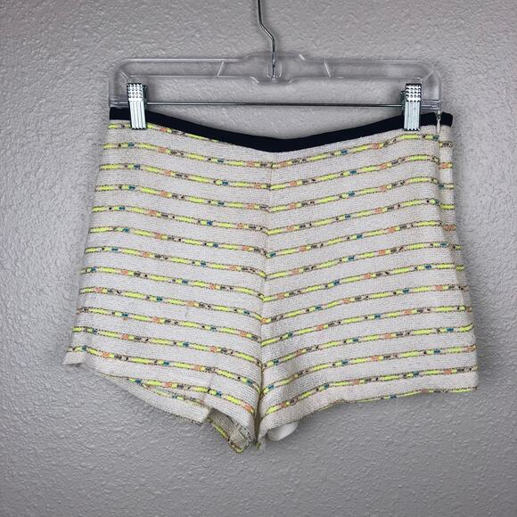 Harper by Francesca's Collection Striped High Waisted Shorts Small - Picture 2 of 7